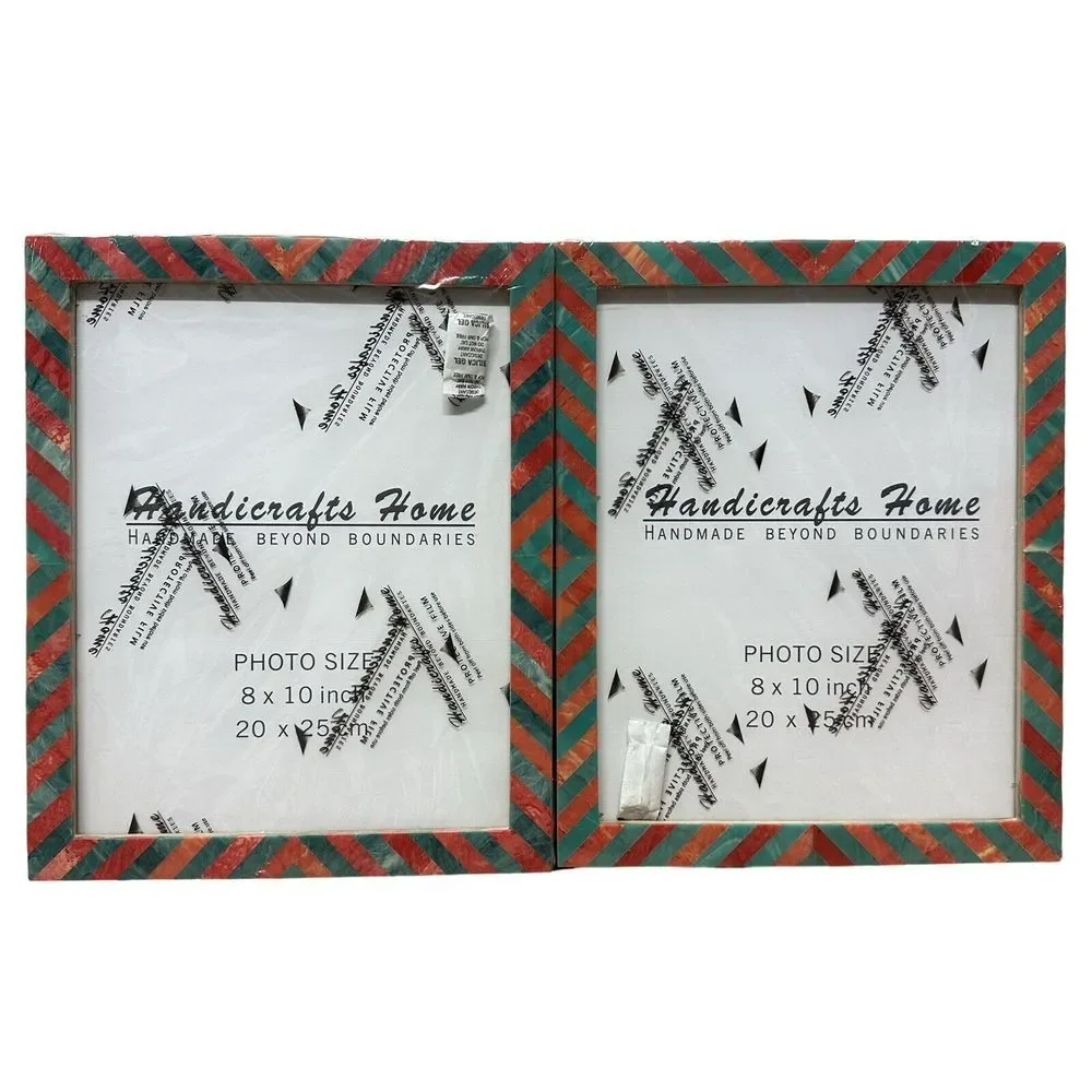 Christmas Picture Frame Candy Cane Collection Holiday Frame Red Green 10x8